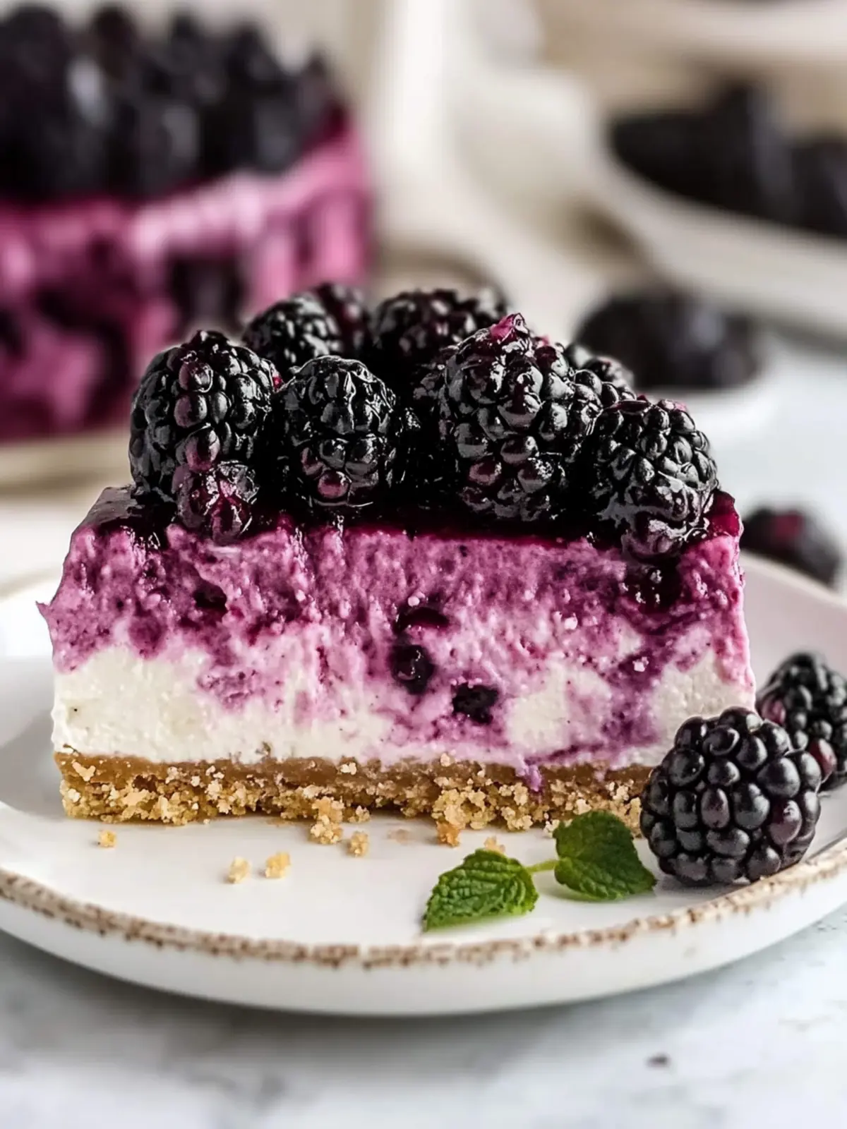 Decadent No Bake Blackberry Cheesecake You'll Crave Forever 3 No Bake Blackberry Cheesecake