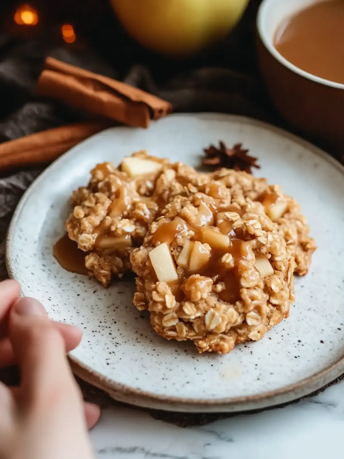 Caramel Apple Oatmeal Cookies