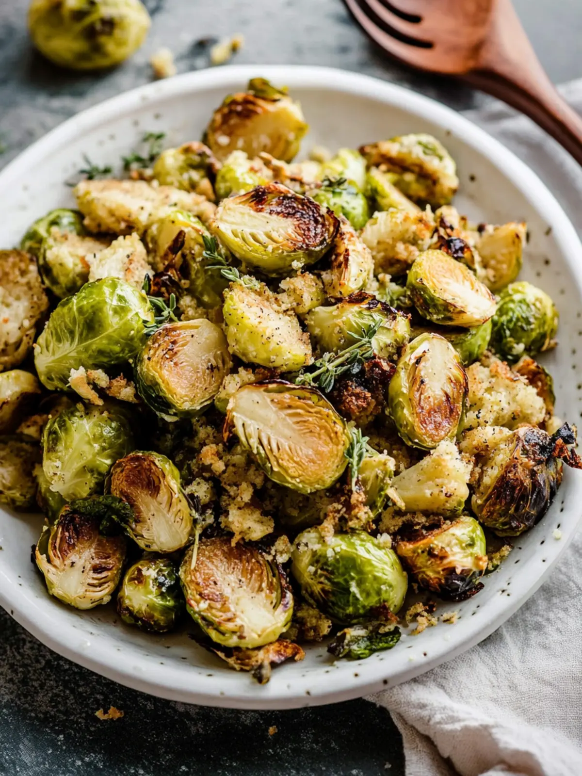 Ultimate Tahini-Caesar Roasted Brussels Sprouts Recipe 2 Tahini-Caesar Roasted Brussels Sprouts