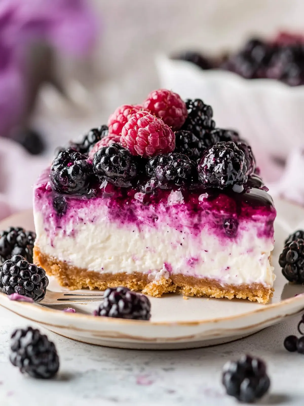 Decadent No Bake Blackberry Cheesecake You'll Crave Forever 5 No Bake Blackberry Cheesecake