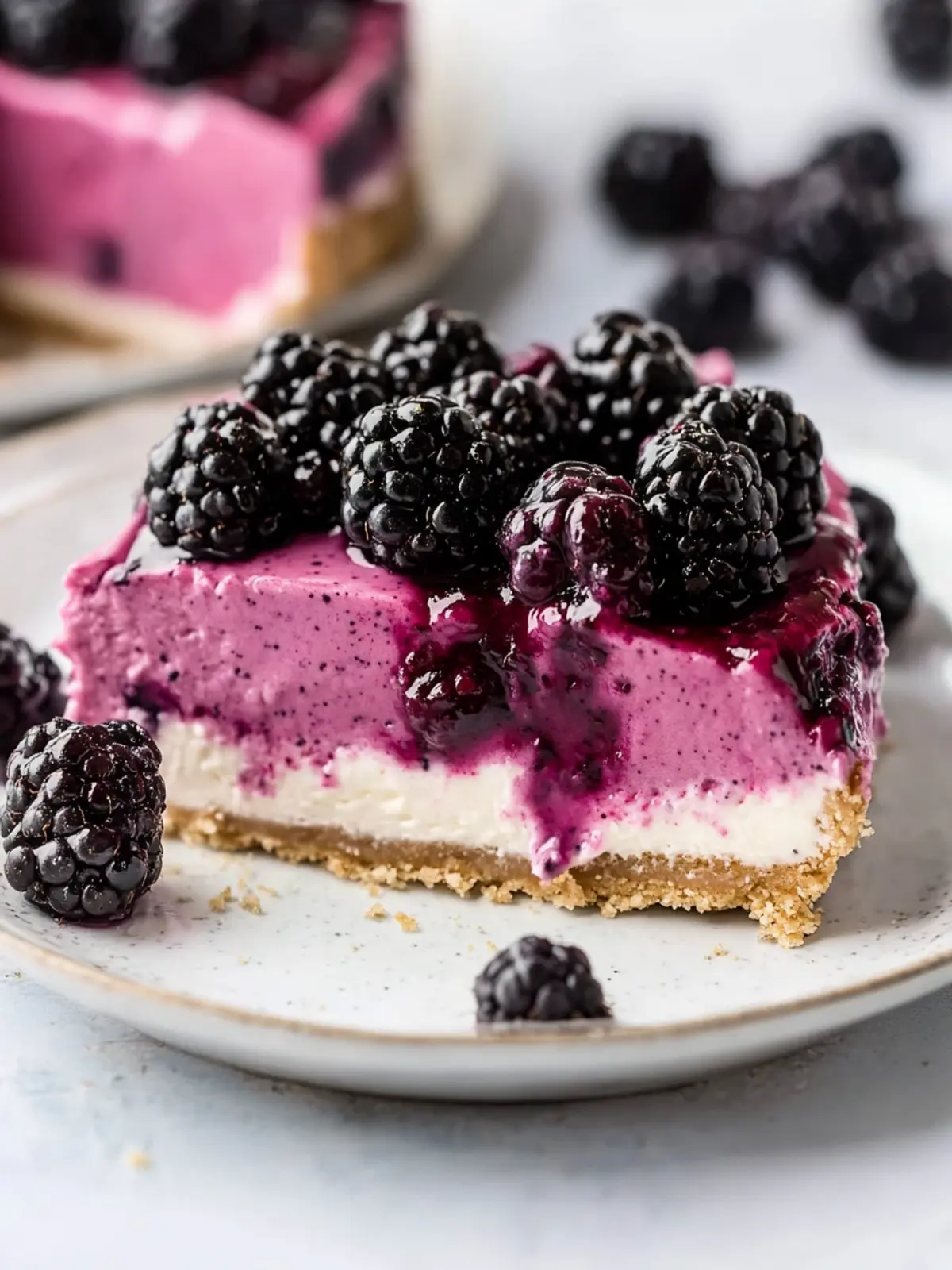 Decadent No Bake Blackberry Cheesecake You'll Crave Forever 4 No Bake Blackberry Cheesecake