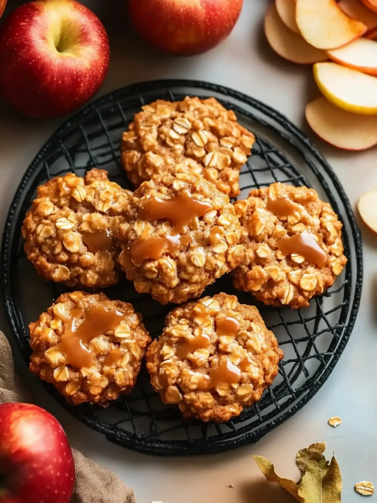 Caramel Apple Oatmeal Cookies