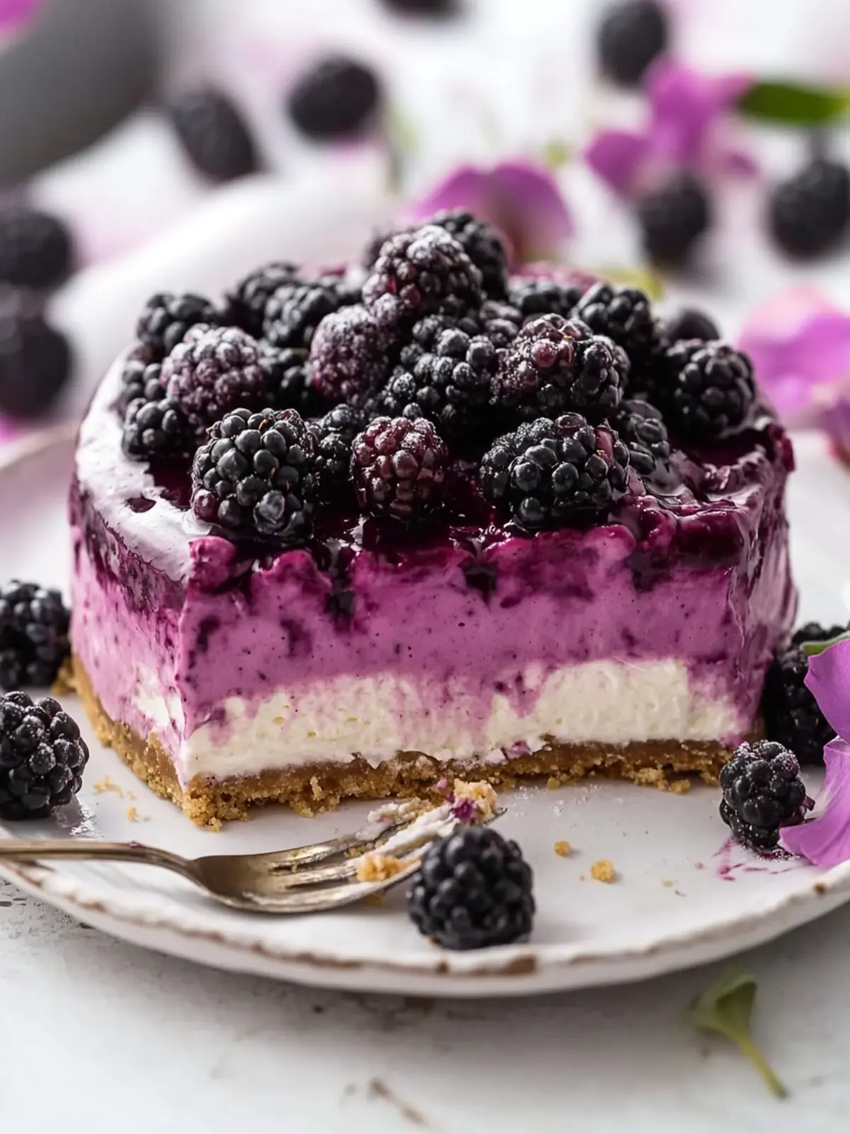 Decadent No Bake Blackberry Cheesecake You'll Crave Forever 2 No Bake Blackberry Cheesecake