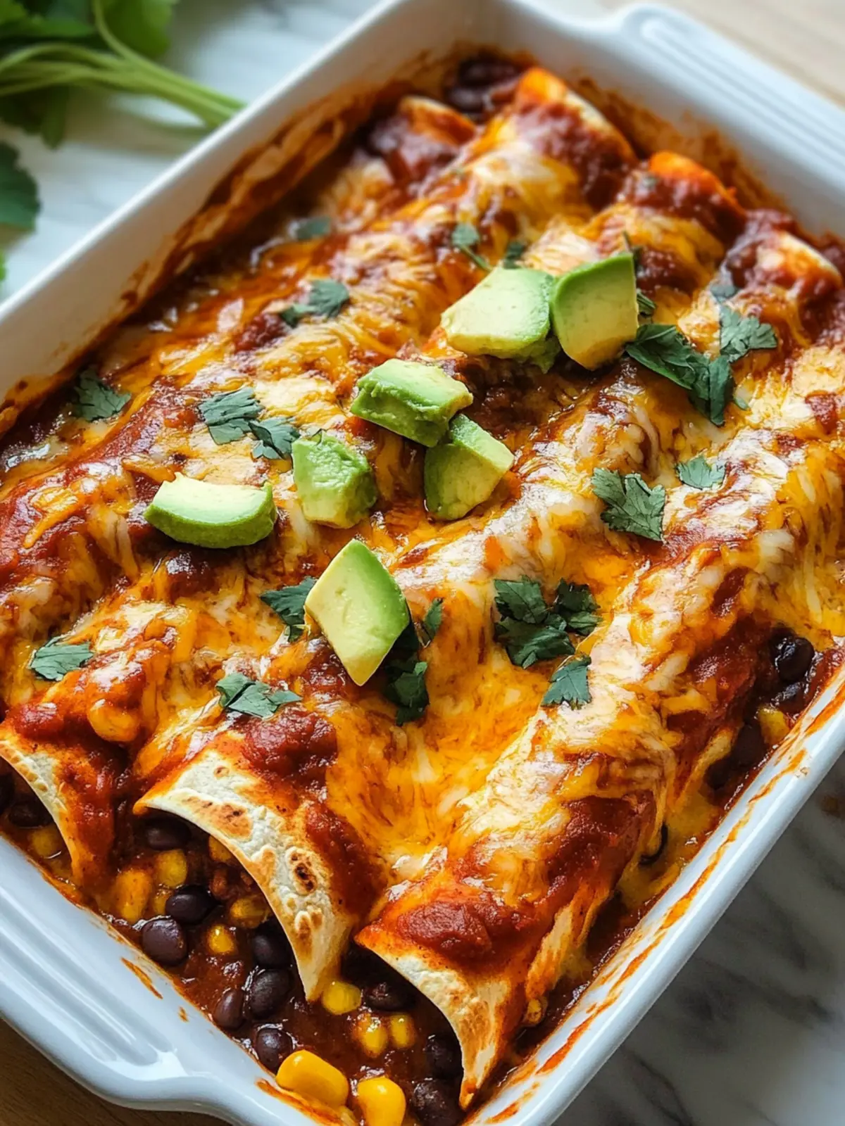 Savor the Flavor: Easy Vegetarian Black Bean Enchiladas 2 Vegetarian Black Bean Enchiladas